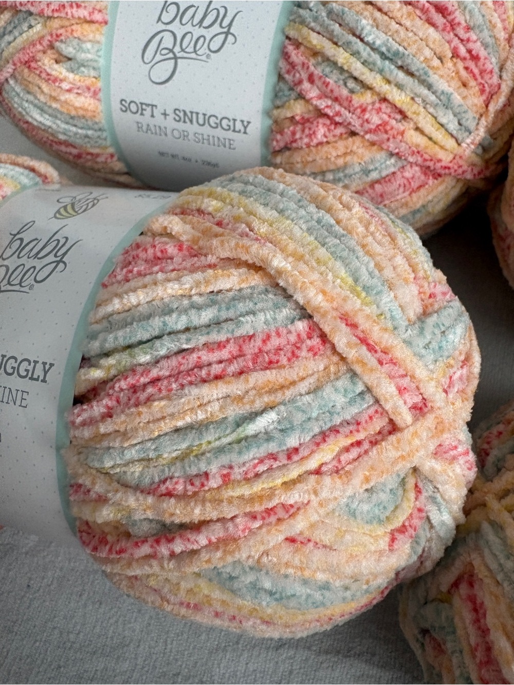 Baby Bee Soft + Snuggly Multi-Color Yarn - Pastel Stripe - Picture 3 of 6